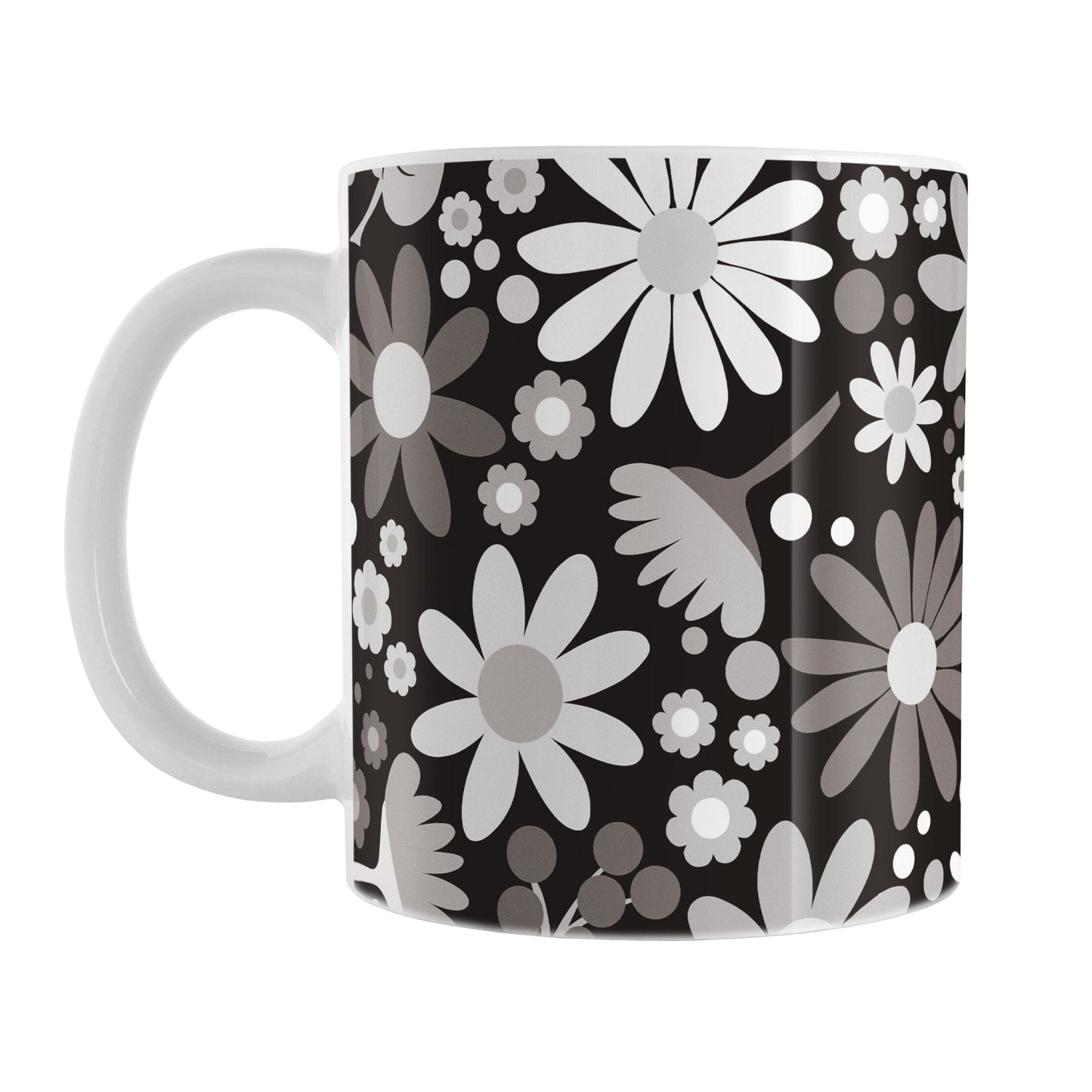 Black and White Wildflowers Mug