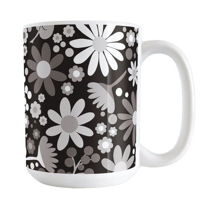 Black and White Wildflowers Mug