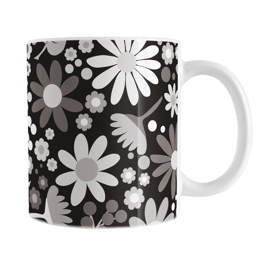 Black and White Wildflowers Mug