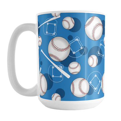 Blue Baseball Pattern Mug