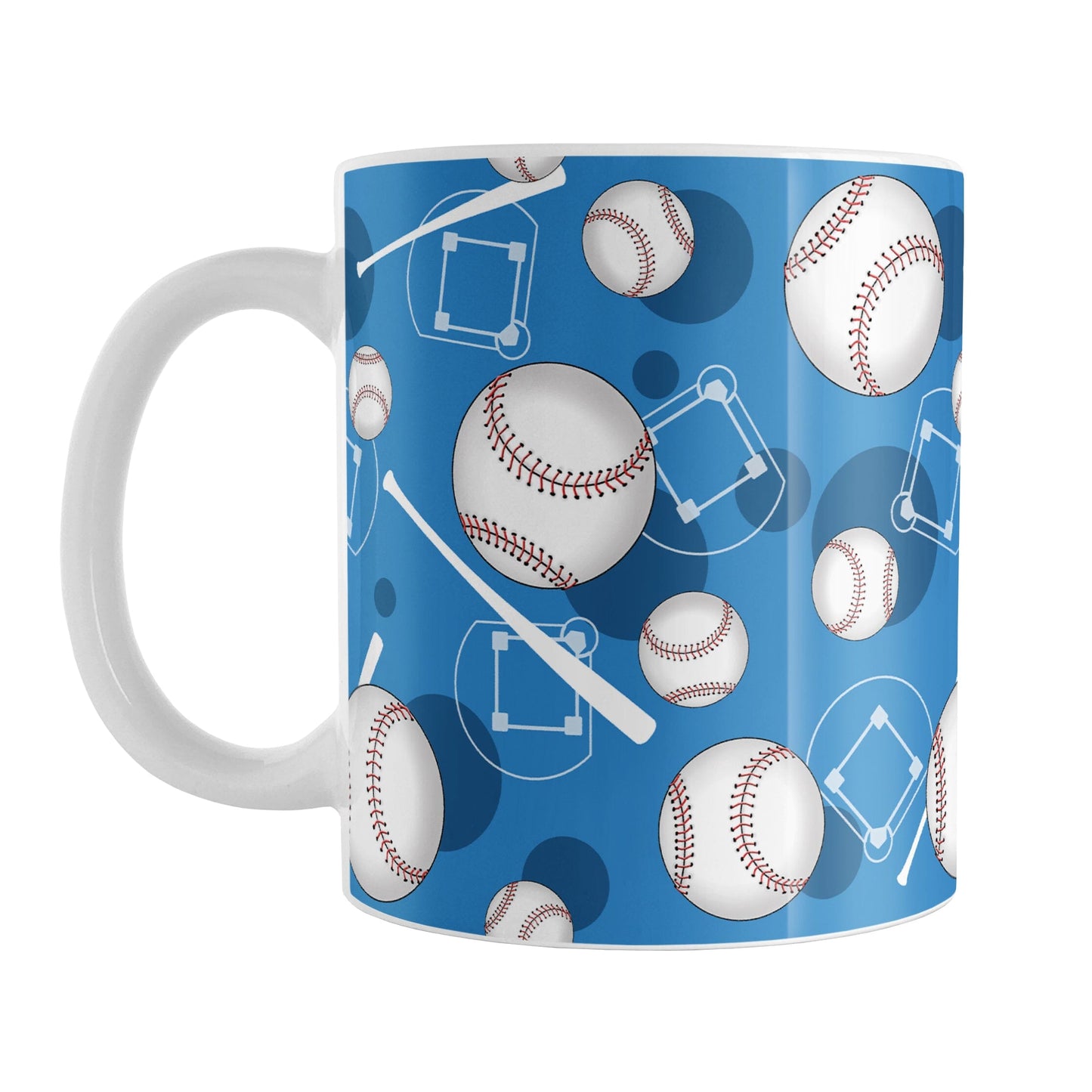 Blue Baseball Pattern Mug