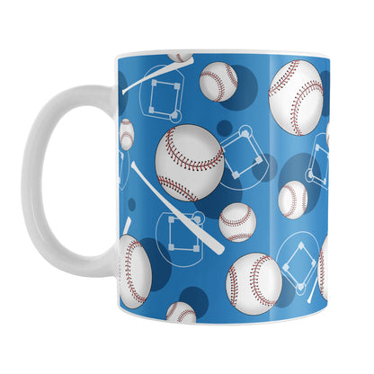 Blue Baseball Pattern Mug