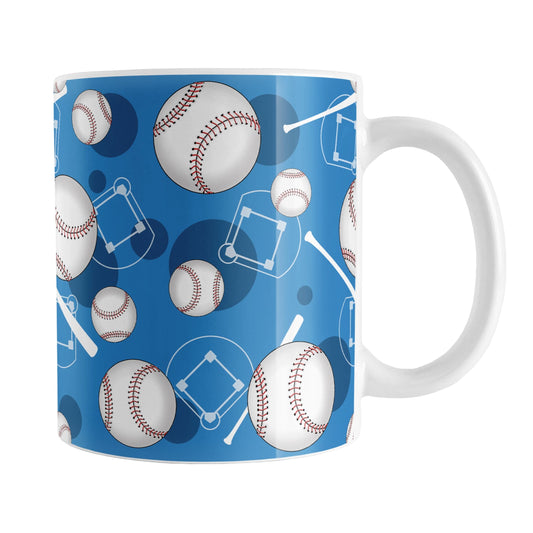 Blue Baseball Pattern Mug