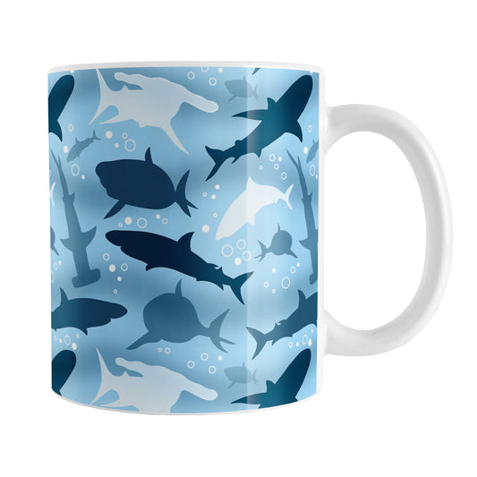 Blue Frenzy Sharks Mug