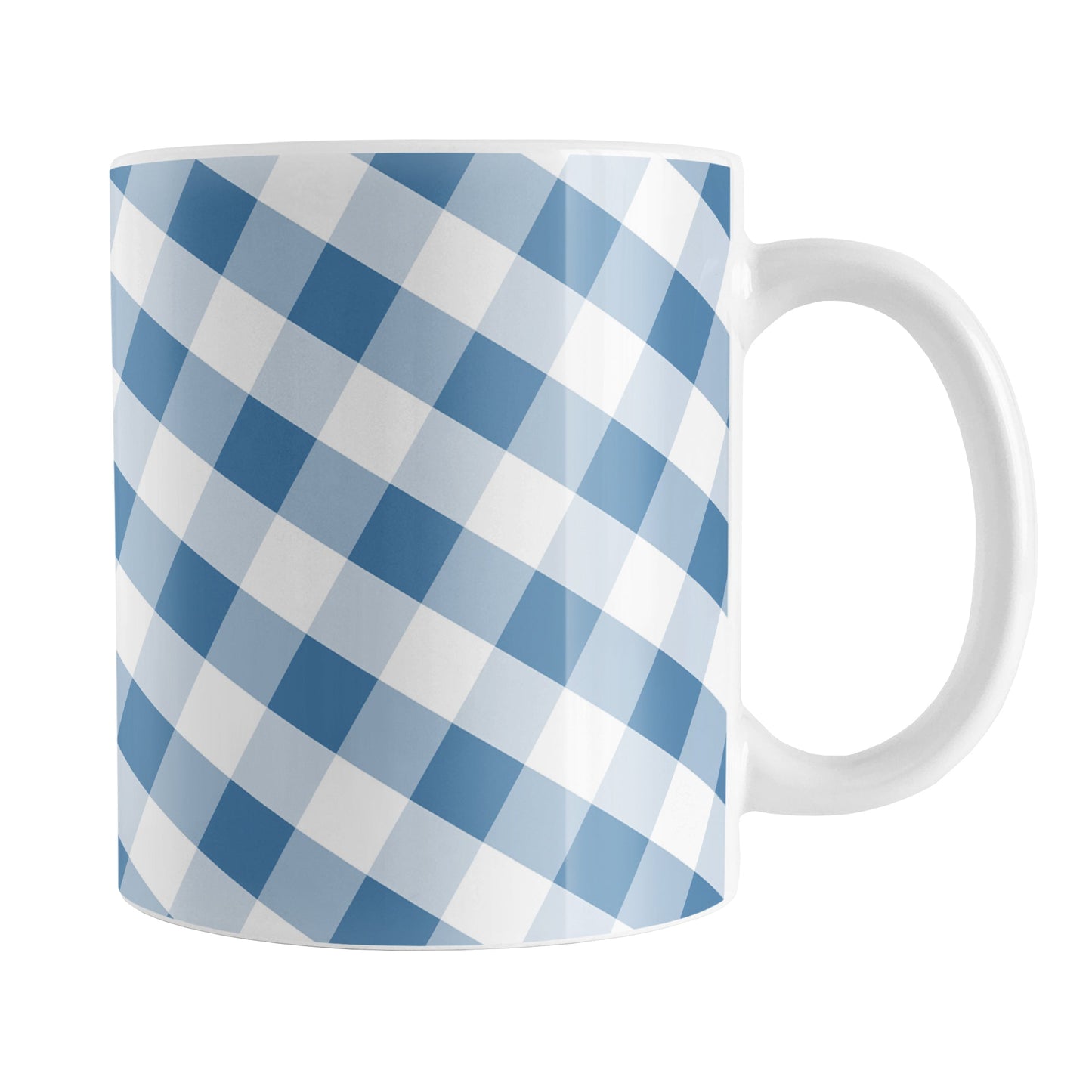 Blue Gingham Mug