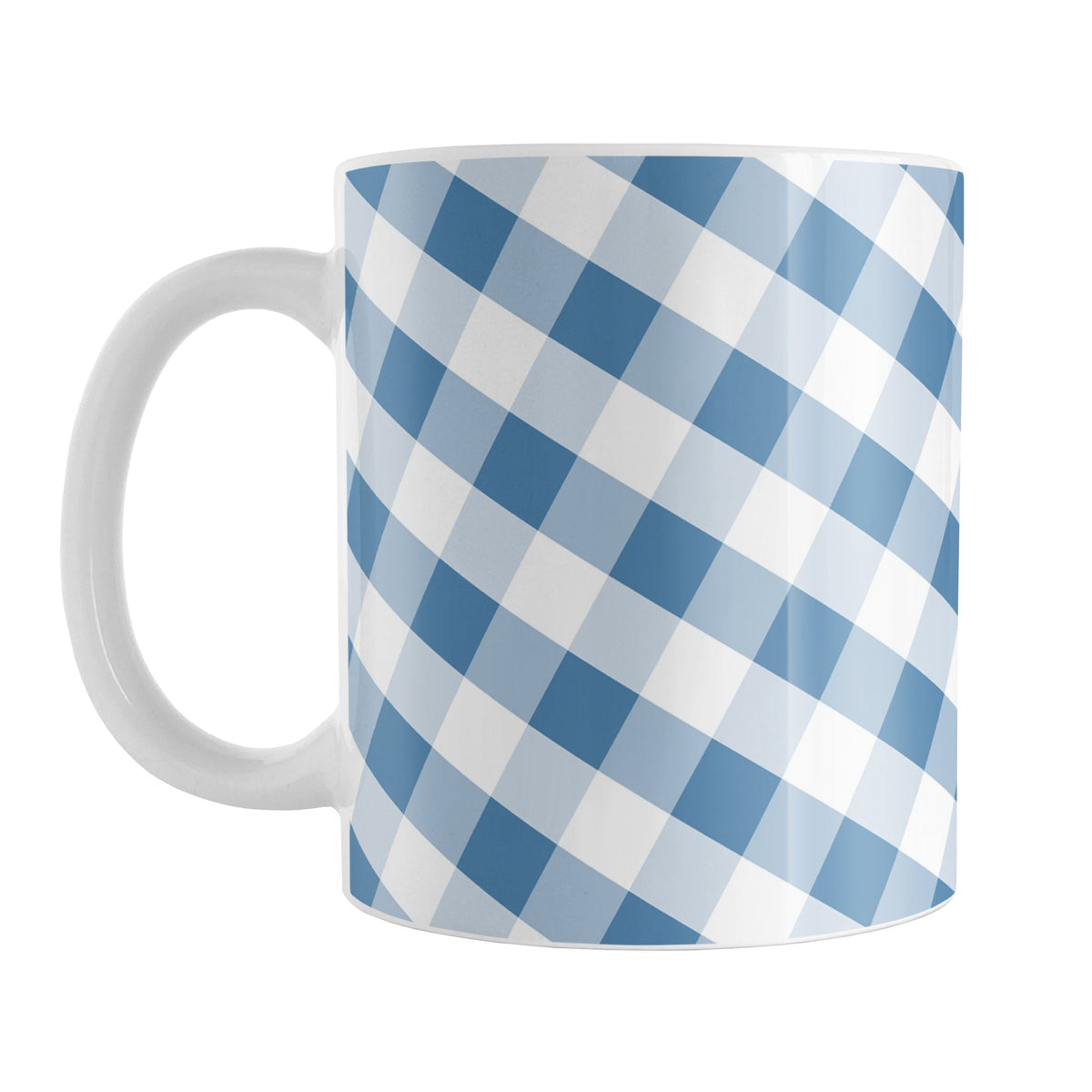 Blue Gingham Mug