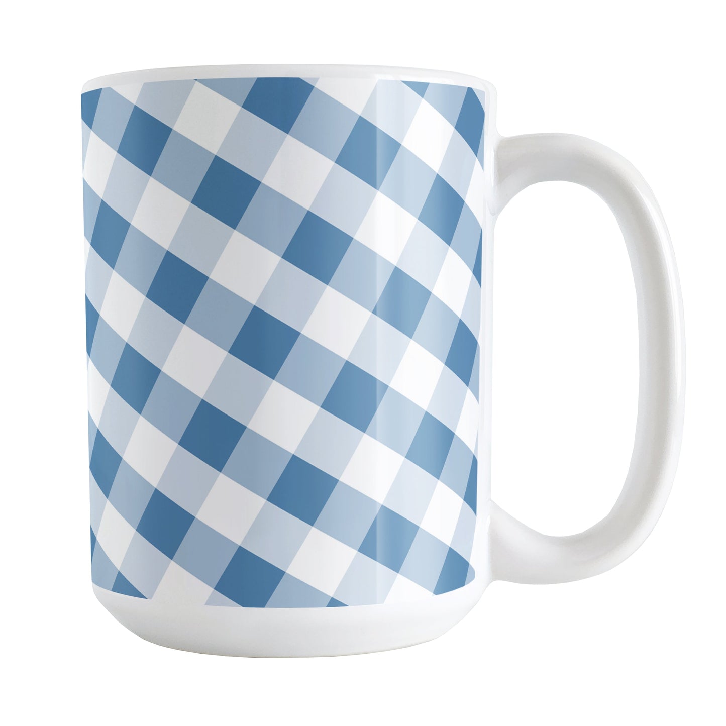 Blue Gingham Mug