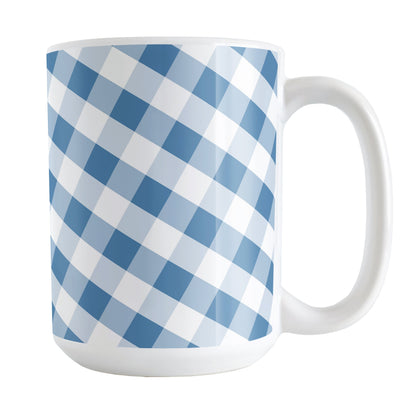Blue Gingham Mug