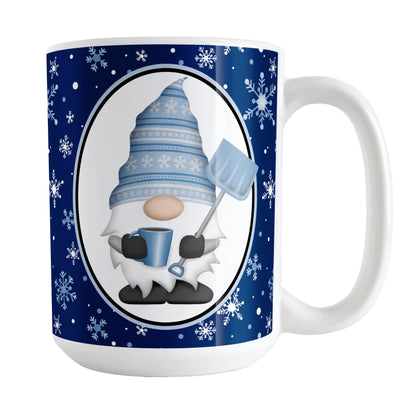 Blue Gnome Snowflakes Mug