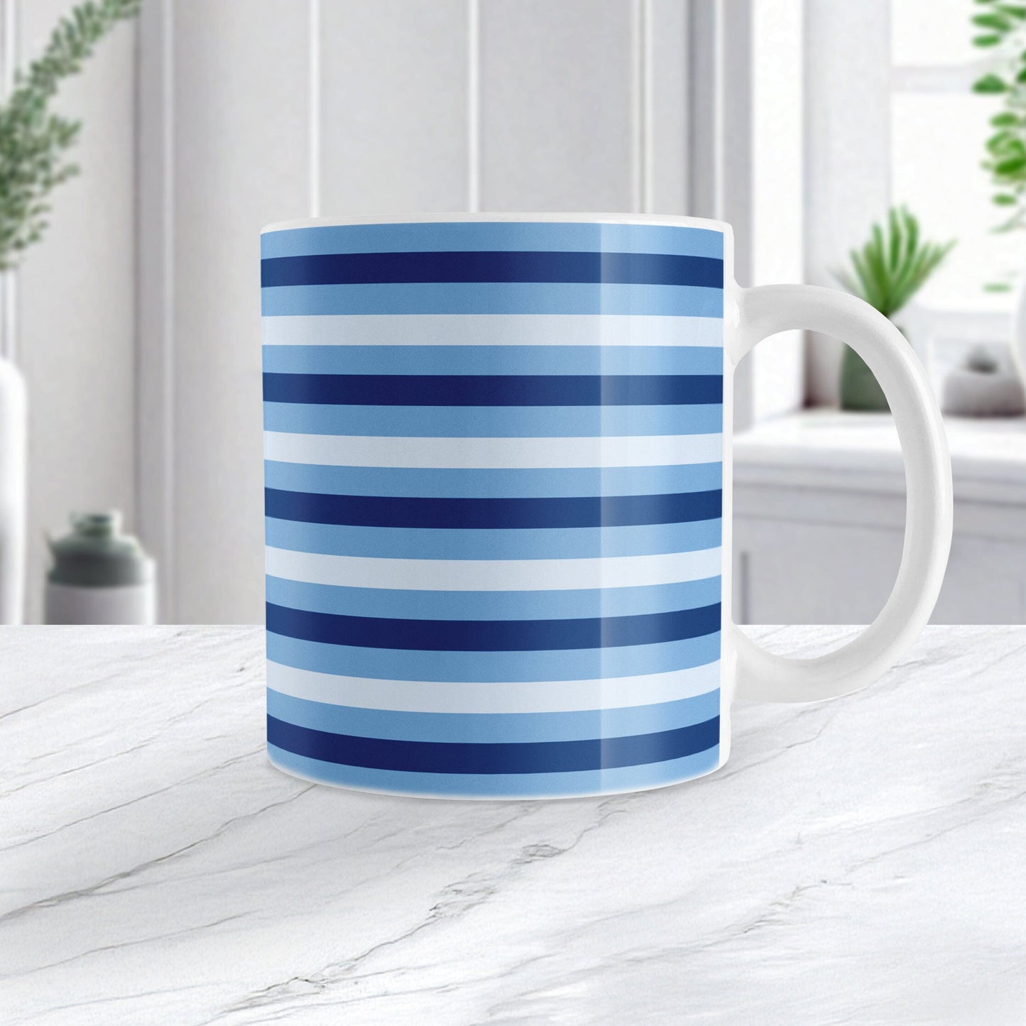 Blue Stripes Pattern Mug