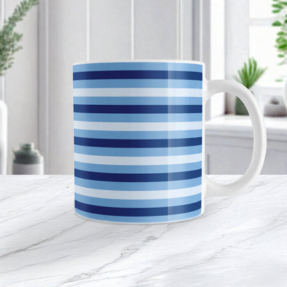 Blue Stripes Pattern Mug