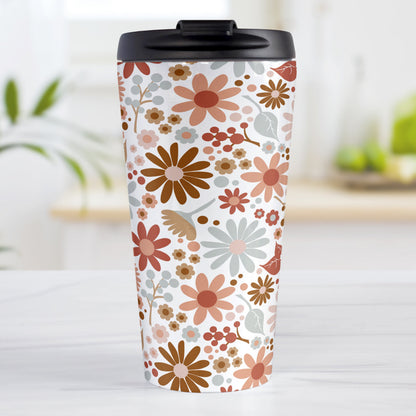 Boho Summer Flowers Travel Mug
