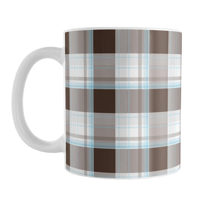 Brown Blue Plaid Mug