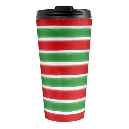 Christmas Paint Brush Strokes Travel Mug
