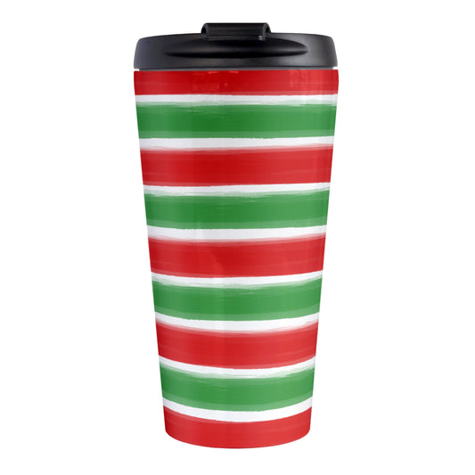 Christmas Paint Brush Strokes Travel Mug