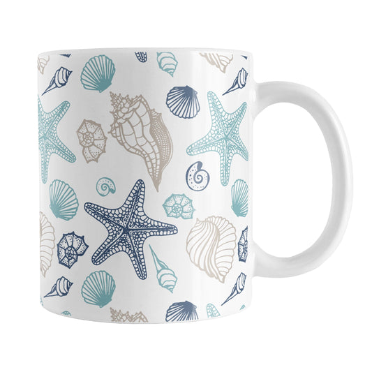 Coastal Seashells Pattern Mug