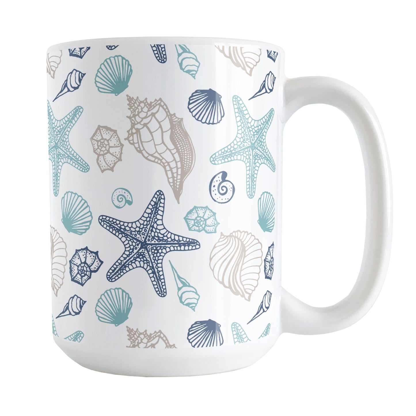 Coastal Seashells Pattern Mug