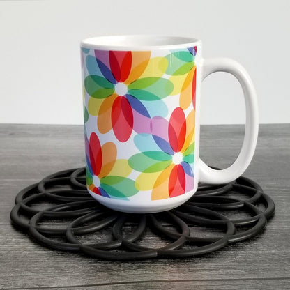 Color Lovers Rainbow Flower Mug