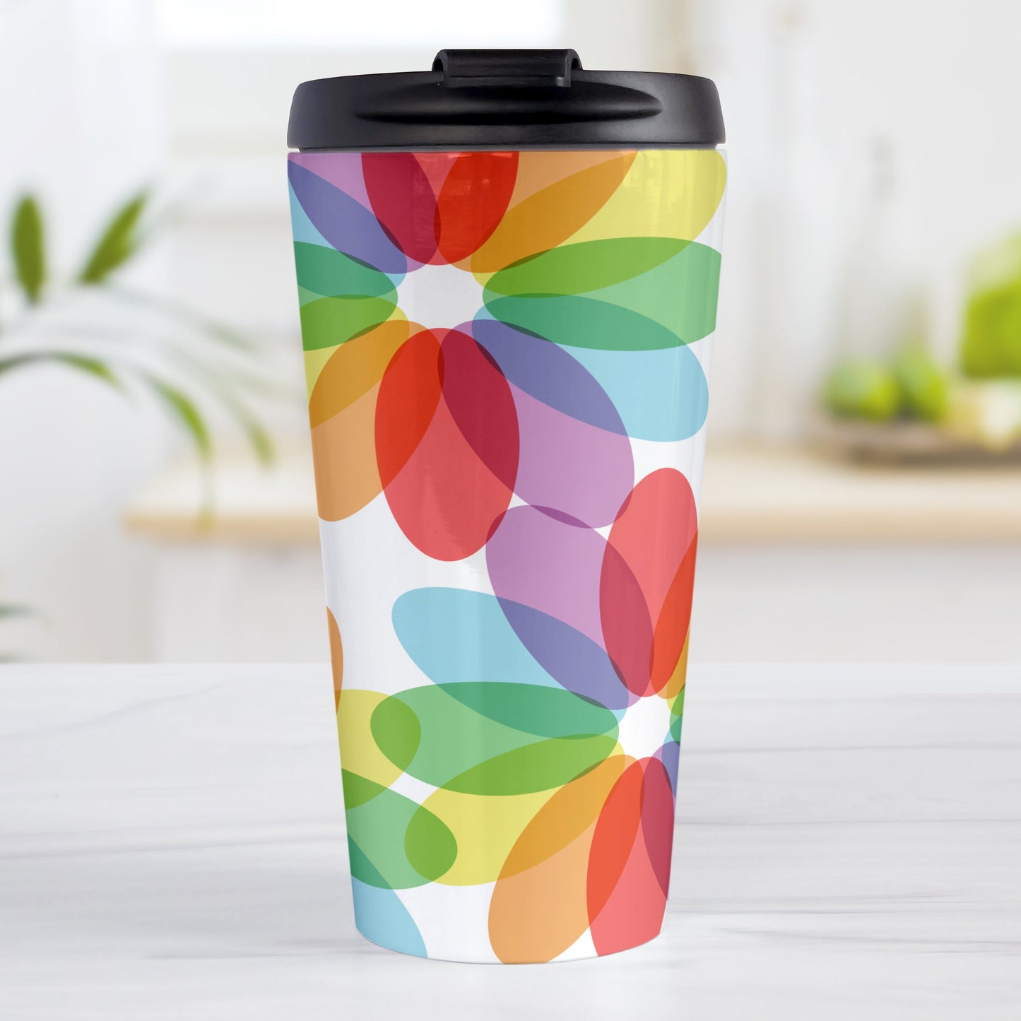 Color Lovers Rainbow Flower Travel Mug