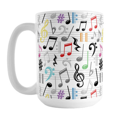 Colorful Music Notes Pattern Mug