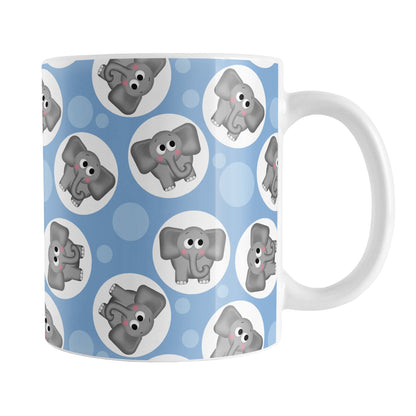 Cute Blue Elephant Pattern Mug
