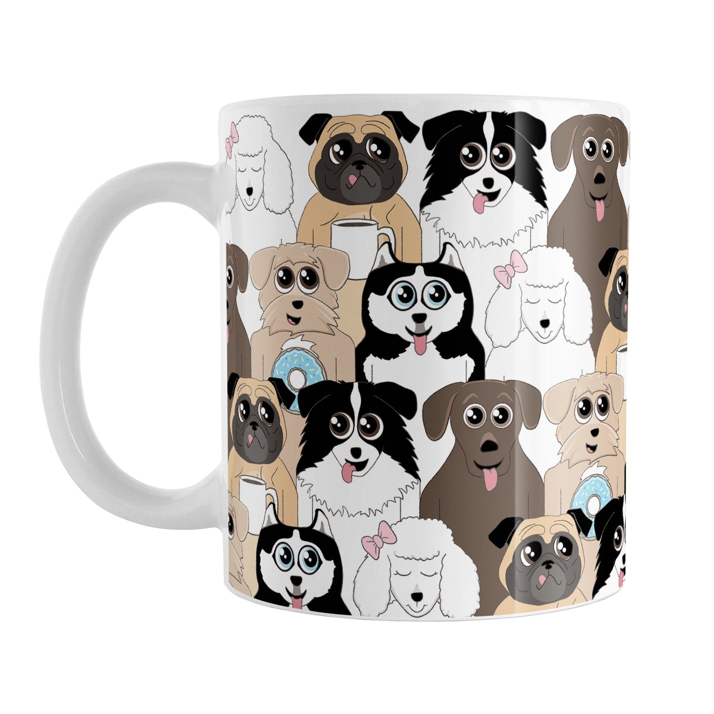 Cute Dog Stack Pattern Mug