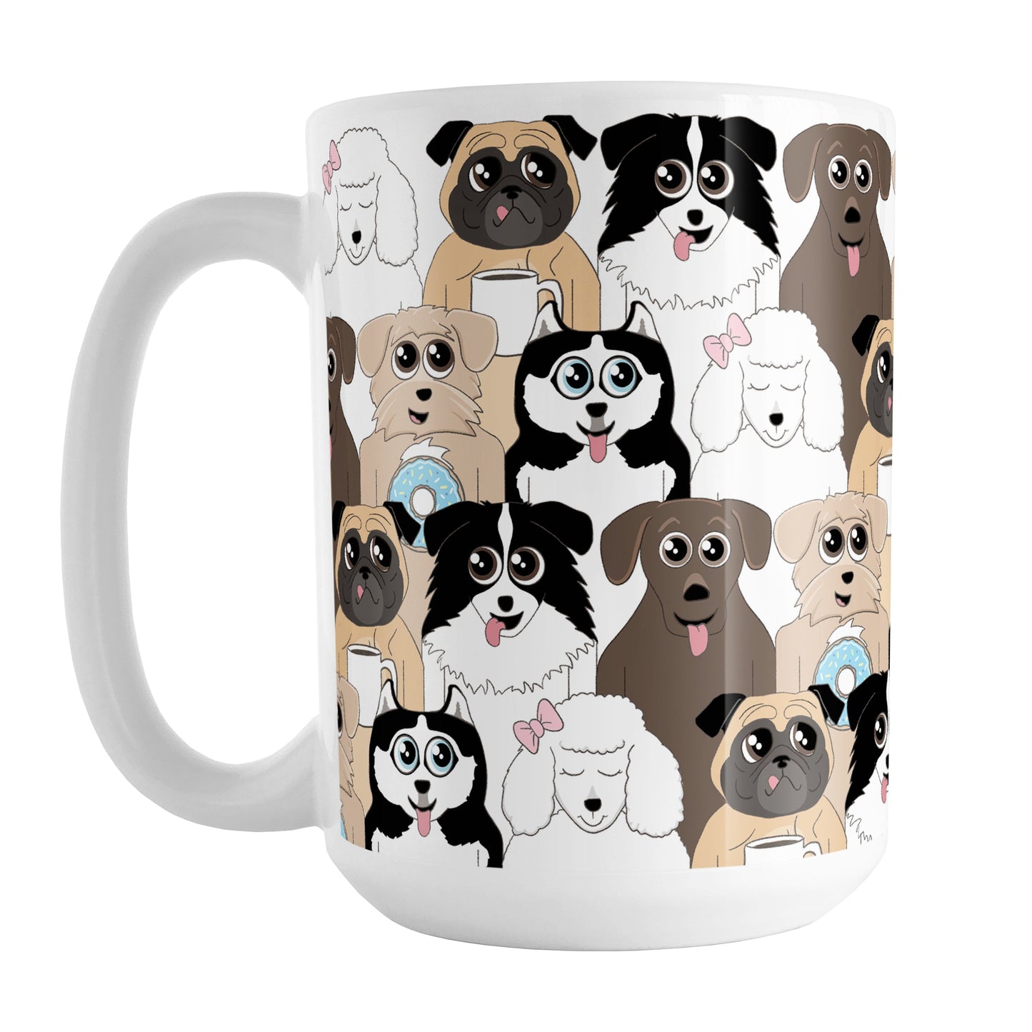Cute Dog Stack Pattern Mug