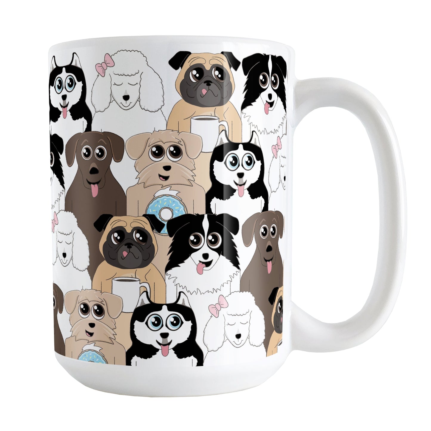 Cute Dog Stack Pattern Mug