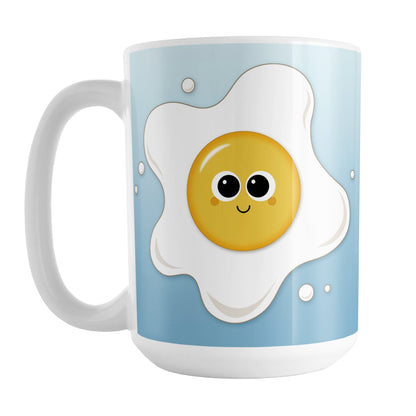 Cute Fried Egg Blue Breakfast Mug