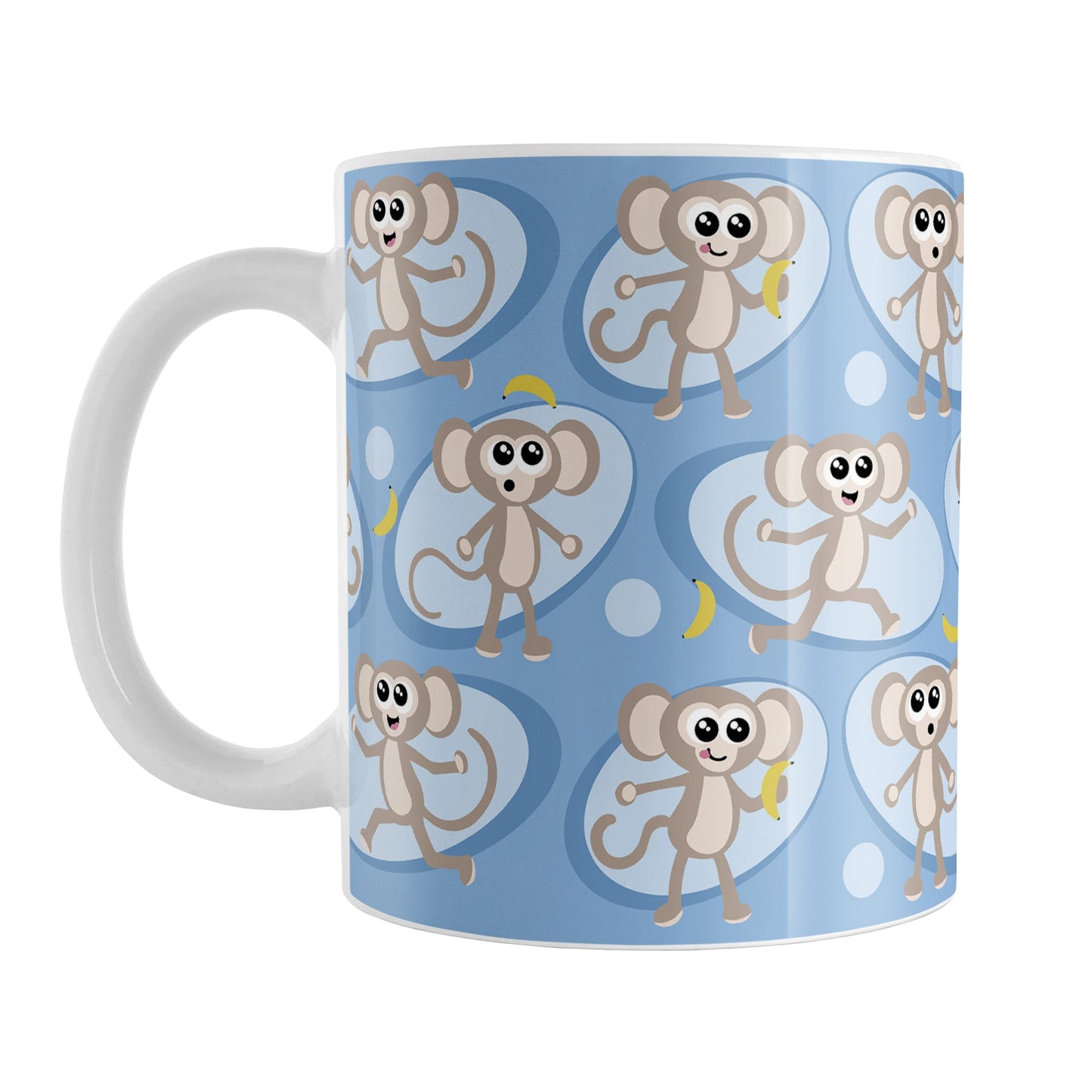 Cute Blue Monkey Pattern Mug