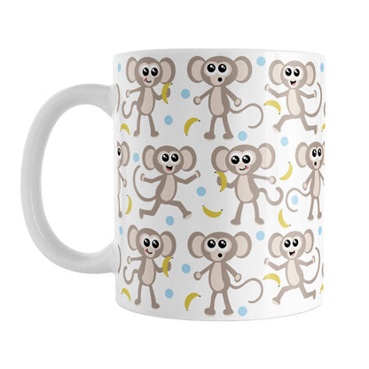 Cute Monkey Pattern with Blue Dots Mug