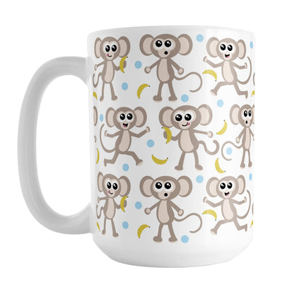 Cute Monkey Pattern with Blue Dots Mug