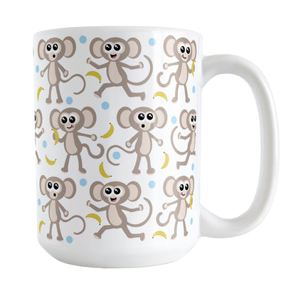 Cute Monkey Pattern with Blue Dots Mug