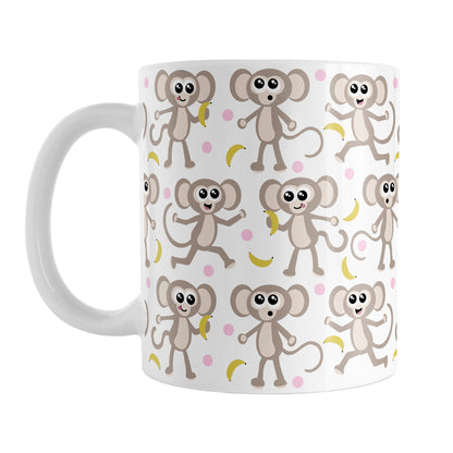 Cute Monkey Pattern with Pink Dots Mug
