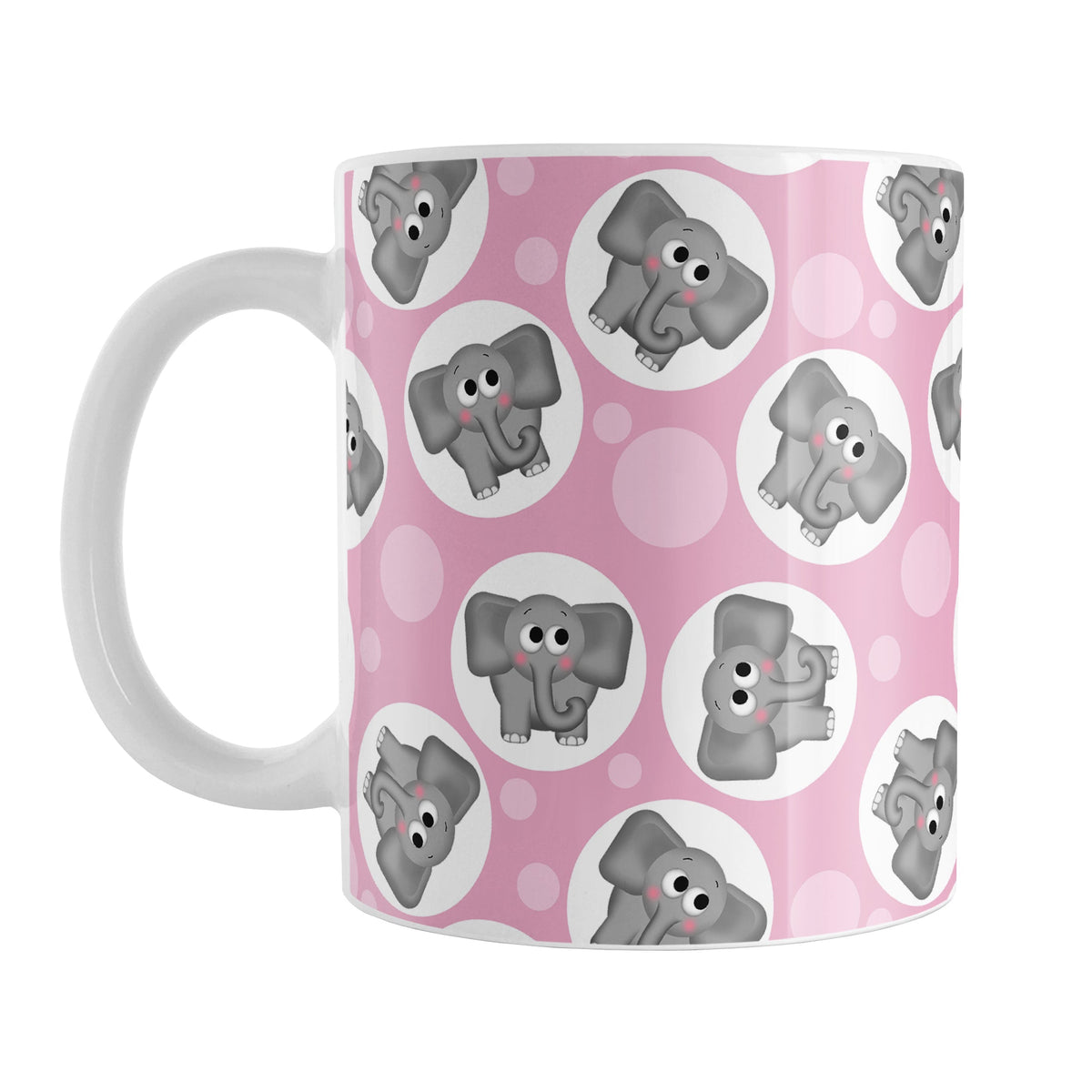 Cute Pink Elephant Pattern Mug