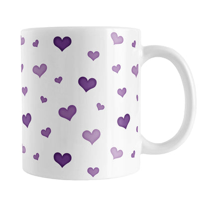 Dainty Cute Purple Hearts Mug