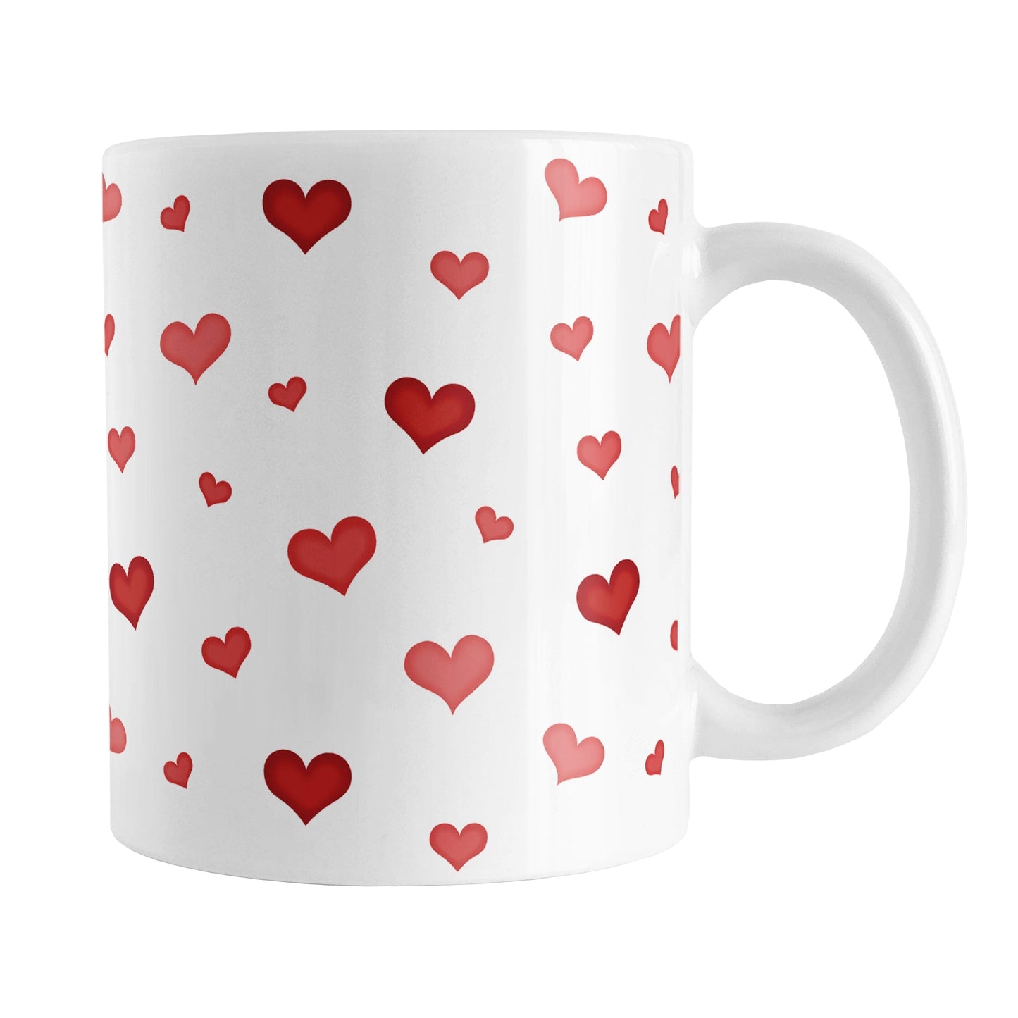 Dainty Cute Red Hearts Mug