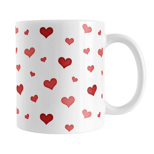 Dainty Cute Red Hearts Mug