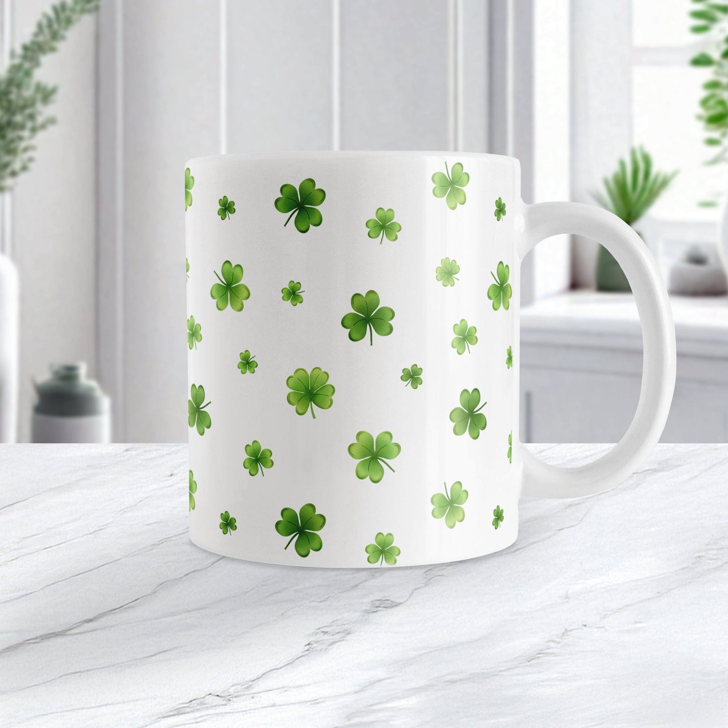 Dainty Shamrocks and Clovers Mug