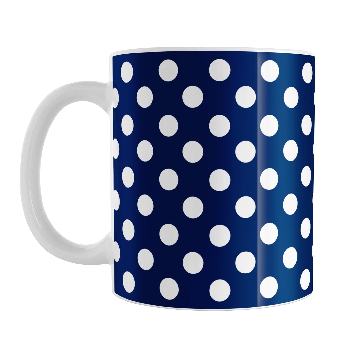 Dark Blue Polka Dot Mug
