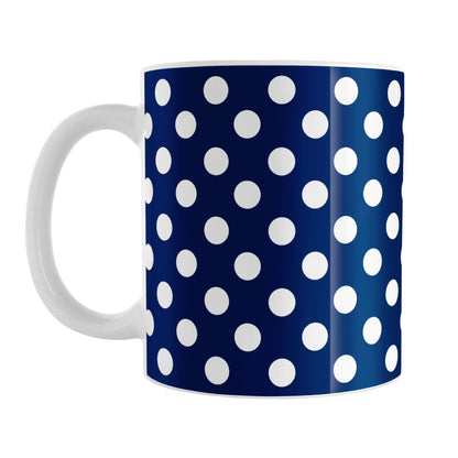 Dark Blue Polka Dot Mug