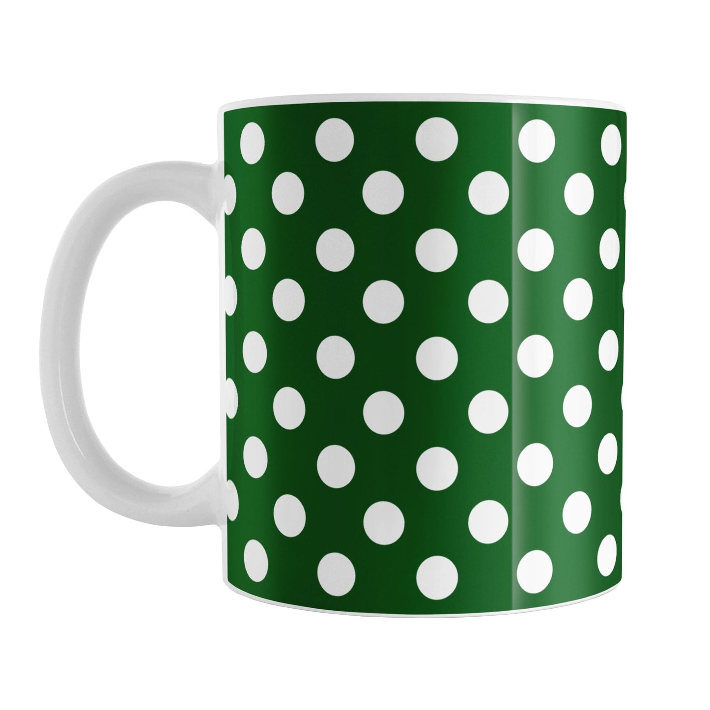 Dark Green Polka Dot Mug