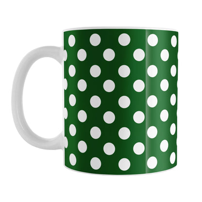 Dark Green Polka Dot Mug