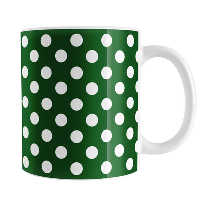 Dark Green Polka Dot Mug