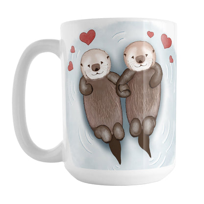 Floating Otters in Love Mug