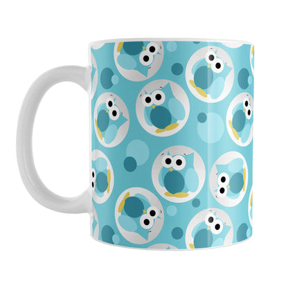 Funny Cute Turquoise Owl Pattern Mug