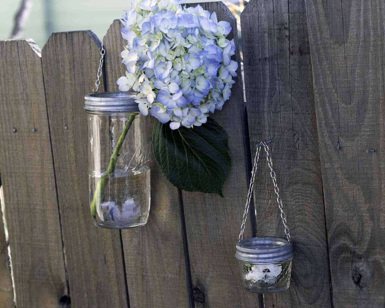 Galvanized Band with Chain Handle for Mason Jars 6 Pack