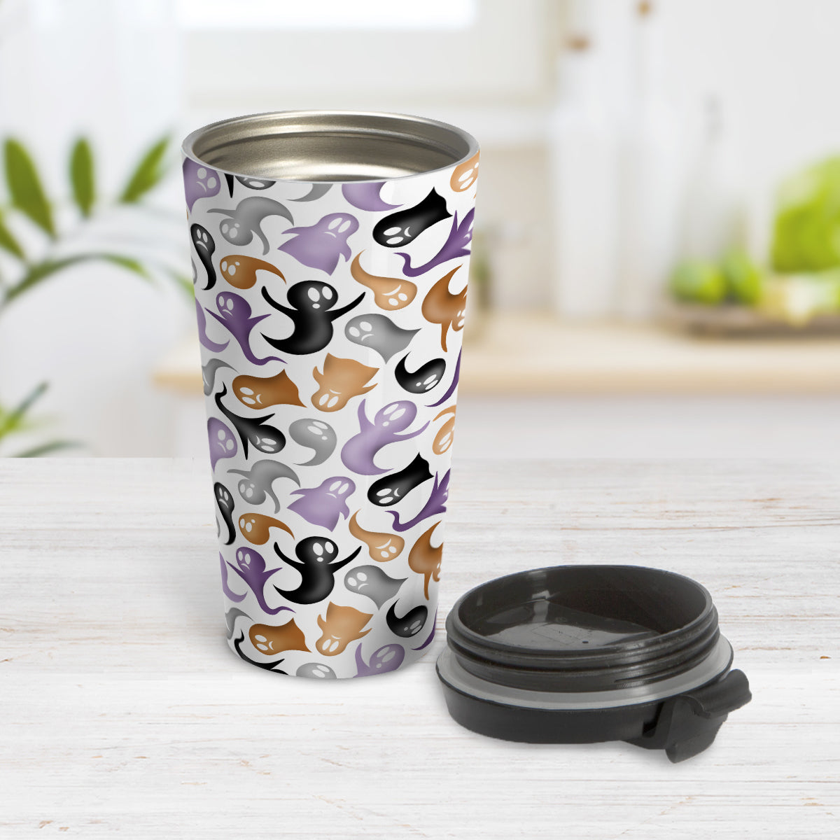 Ghosts and Spirits Halloween Travel Mug