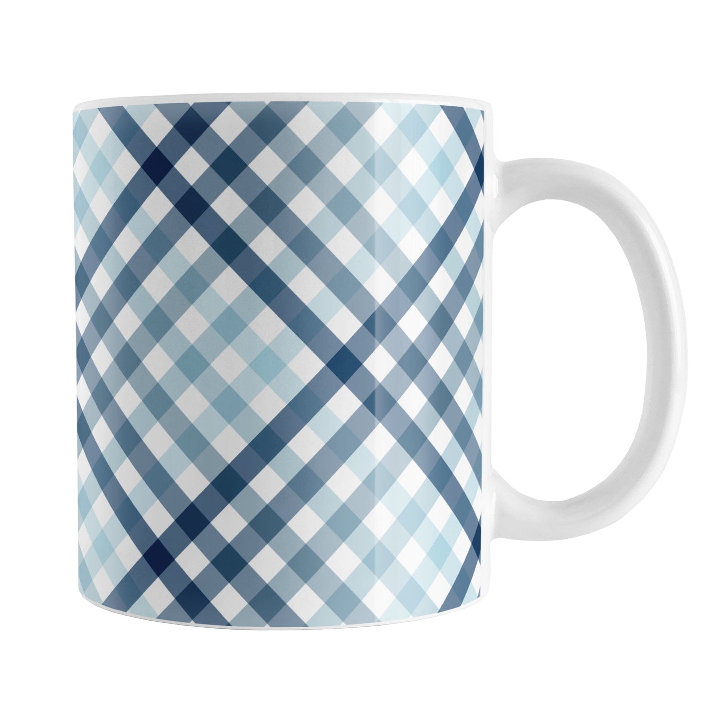 Gradient Blue Gingham Mug