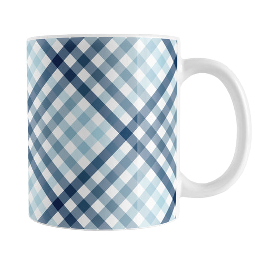 Gradient Blue Gingham Mug